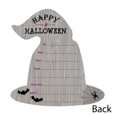 Big Dot Of Happiness Happy Halloween - Shaped Fill-in Invitations - Witch Party Invitation Cards With Envelopes - Set Of 12 4 Big Dot Of Happiness Happy Halloween - Shaped Fill-in Invitations - Witch Party Invitation Cards With Envelopes - Set Of 12 - Image 2