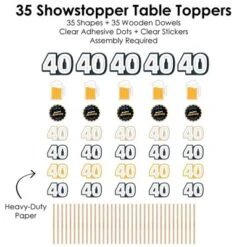 Big Dot Of Happiness Cheers And Beers To 40 Years - 40th Birthday Party Centerpiece Sticks - Showstopper Table Toppers - 35 Pieces 11 Big Dot Of Happiness Cheers And Beers To 40 Years - 40th Birthday Party Centerpiece Sticks - Showstopper Table Toppers - 35 Pieces -Party Planers Store GUEST c36a34e6 11c9 4401 aca9 b21325e3d6a2