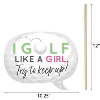 Big Dot Of Happiness Golf Girl - Pink Birthday Party Or Baby Shower Photo Booth Props Kit - 20 Count 7 Big Dot Of Happiness Golf Girl - Pink Birthday Party Or Baby Shower Photo Booth Props Kit - 20 Count - Image 5