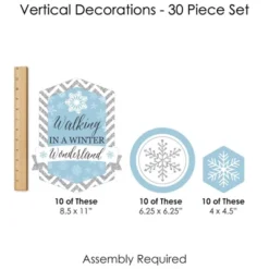 Big Dot Of Happiness Winter Wonderland - Snowflake Holiday Party And Winter Wedding DIY Dangler Backdrop - Hanging Vertical Decorations - 30 Pieces -Party Planers Store GUEST c453909d 5f3e 4265 b95c 362e0a8f8c81