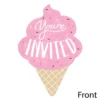 Big Dot Of Happiness Scoop Up The Fun - Ice Cream - Shaped Fill-in Invitations - Sprinkles Party Invitation Cards With Envelopes - Set Of 12