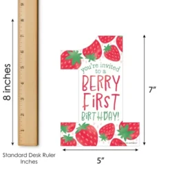 Big Dot Of Happiness Berry First Birthday Sweet Strawberry Shaped Fill-In Invitations - Fruit 1st Birthday Party Invitation Cards With Envelopes 12 Ct -Party Planers Store GUEST c465be30 dcbc 41ba b519 4c2a144e6d00