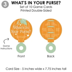 Big Dot Of Happiness Little Pumpkin - Baby Shower Games Who Knows Mommy Best, Mommy Or Daddy Quiz, What’s In Your Purse And Oh Baby - Gamerific Bundle -Party Planers Store GUEST c47599b7 006c 4a37 a355 7a8965300306