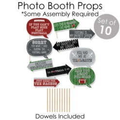 Big Dot Of Happiness End Zone - Football - Banner And Photo Booth Decorations - Baby Shower Or Birthday Party Supplies Kit - Doterrific Bundle -Party Planers Store GUEST c48dda33 47ba 4f6d bfe4 3d58892404ba