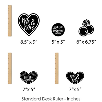 Big Dot Of Happiness Mr. And Mrs. - Black And White Wedding Or Bridal Shower Centerpiece Sticks - Showstopper Table Toppers - 35 Pieces 8 Big Dot Of Happiness Mr. And Mrs. - Black And White Wedding Or Bridal Shower Centerpiece Sticks - Showstopper Table Toppers - 35 Pieces - Image 6