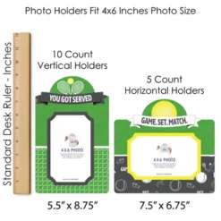 Big Dot Of Happiness You Got Served - Tennis - Baby Shower Or Tennis Ball Birthday Party Picture Centerpiece Sticks - Photo Table Toppers - 15 Pieces -Party Planers Store GUEST c53244f2 732e 47af 86ba 718ec1154fba