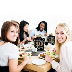 Big Dot Of Happiness Adult 40th Birthday - Gold - Table Decorations - Birthday Party Fold And Flare Centerpieces - 10 Count -Party Planers Store GUEST c5351985 3a95 4361 b1fc 1a707bc90f87