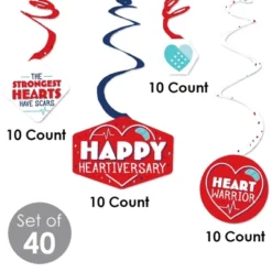 Big Dot Of Happiness Happy Heartiversary - CHD Awareness Hanging Decor - Party Decoration Swirls - Set Of 40 -Party Planers Store GUEST c65e3749 e1b9 4e45 8001 5dad9b4e69cf