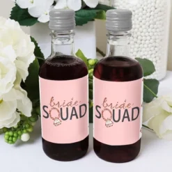 Big Dot Of Happiness Bride Squad - Mini Wine & Champagne Bottle Label Stickers - Rose Gold Bridal Shower Or Bachelorette Party Favor Gift - Set Of 16 -Party Planers Store GUEST c6899ec3 6533 40f3 ae78 e0d2237f2b05