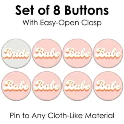 Big Dot Of Happiness Bride's Babes - 3 Inch Bachelorette Party Badge - Pinback Buttons - Set Of 8 -Party Planers Store GUEST c6a5d423 ce99 4068 981f 8ce0d4e91059