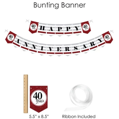 Big Dot Of Happiness We Still Do - 40th Wedding Anniversary - Anniversary Party Supplies - Banner Decoration Kit - Fundle Bundle 4 Big Dot Of Happiness We Still Do - 40th Wedding Anniversary - Anniversary Party Supplies - Banner Decoration Kit - Fundle Bundle - Image 2