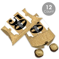 Big Dot Of Happiness We Still Do - 50th Wedding Anniversary - Favor Gift Boxes - Anniversary Party Large Pillow Boxes - Set Of 12
