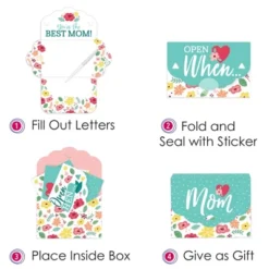 Big Dot Of Happiness Colorful Floral Happy Mother's Day - Cards For Mom Gift Box Kit - Open When Letters - Set Of 8 -Party Planers Store GUEST c76188a5 57b3 4bf9 ae84 17e8bab99aee