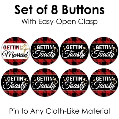 Big Dot Of Happiness Flannel Fling Before The Ring - 3 Inch Buffalo Plaid Bachelorette Party Badge - Pinback Buttons - Set Of 8 6 Big Dot Of Happiness Flannel Fling Before The Ring - 3 Inch Buffalo Plaid Bachelorette Party Badge - Pinback Buttons - Set Of 8 - Image 4