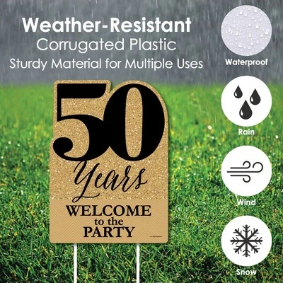Big Dot Of Happiness We Still Do - 50th Wedding Anniversary - Party Decorations - Anniversary Party Welcome Yard Sign 5 Big Dot Of Happiness We Still Do - 50th Wedding Anniversary - Party Decorations - Anniversary Party Welcome Yard Sign - Image 3