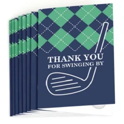 Big Dot Of Happiness Par-Tee Time - Golf - Birthday Or Retirement Party Thank You Cards (8 Count)