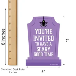Big Dot Of Happiness Cute And Colorful Tombstones - Shaped Fill-In Invitations - Kids Halloween Party Invitation Cards With Envelopes - Set Of 12 -Party Planers Store GUEST c89a7afa c55b 4844 874c 8a1e046af094