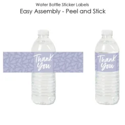 Big Dot Of Happiness Purple Elegantly Simple - Guest Party Favors Water Bottle Sticker Labels - Set Of 20
