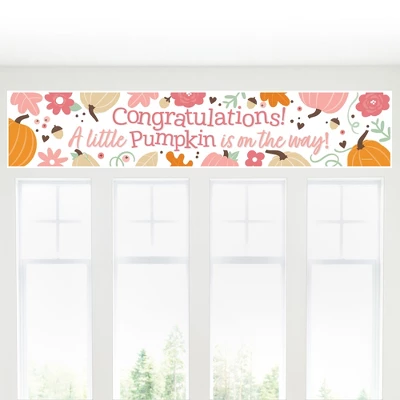 Big Dot Of Happiness Girl Little Pumpkin - Fall Baby Shower Decorations Party Banner 5 Big Dot Of Happiness Girl Little Pumpkin - Fall Baby Shower Decorations Party Banner - Image 3