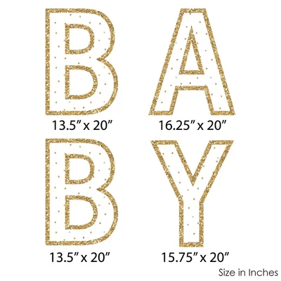 Big Dot Of Happiness Baby Neutral - Large Baby Shower Decorations - Baby - Outdoor Letter Banner 6 Big Dot Of Happiness Baby Neutral - Large Baby Shower Decorations - Baby - Outdoor Letter Banner - Image 4