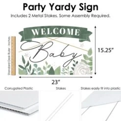 Big Dot Of Happiness Boho Botanical Baby - Greenery Baby Shower Yard Sign Lawn Decorations - Welcome Baby Party Yardy Sign -Party Planers Store GUEST cb78e24b fca9 415a 96f3 dd5d2137ae15