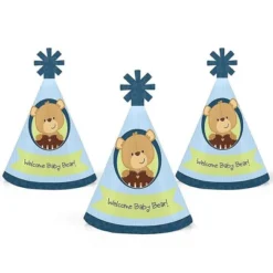 Big Dot Of Happiness Baby Boy Teddy Bear - Mini Cone Baby Shower Party Hats - Small Little Party Hats - Set Of 8 -Party Planers Store GUEST cb7fe01b 9683 4e4d 879e 472e5285911f