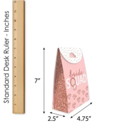 Big Dot Of Happiness Bride Squad - Rose Gold Bridal Shower Or Bachelorette Gift Favor Bags - Party Goodie Boxes - Set Of 12 -Party Planers Store GUEST cb901feb 2124 4ec3 8a98 ba3a0a999914