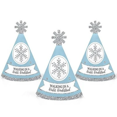 Big Dot Of Happiness Winter Wonderland - Mini Cone Snowflake Holiday Party Hats - Small Little Party Hats - Set Of 8 7 Big Dot Of Happiness Winter Wonderland - Mini Cone Snowflake Holiday Party Hats - Small Little Party Hats - Set Of 8 - Image 5