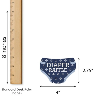 Big Dot Of Happiness Ahoy - Nautical - Diaper Shaped Raffle Ticket Inserts - Baby Shower Activities - Diaper Raffle Game - Set Of 24 4 Big Dot Of Happiness Ahoy - Nautical - Diaper Shaped Raffle Ticket Inserts - Baby Shower Activities - Diaper Raffle Game - Set Of 24 - Image 2