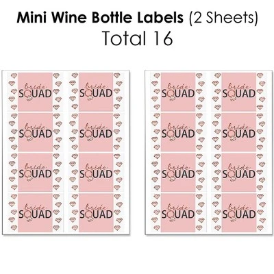 Big Dot Of Happiness Bride Squad - Rose Gold Bridal Shower Or Bachelorette Party Decorations - Beverage Bar Kit - 34 Pieces 4 Big Dot Of Happiness Bride Squad - Rose Gold Bridal Shower Or Bachelorette Party Decorations - Beverage Bar Kit - 34 Pieces - Image 2