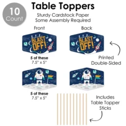 Big Dot Of Happiness Blast Off To Outer Space - Rocket Ship Baby Shower Or Birthday Party Supplies Decoration Kit - Decor Galore Party Pack - 51 Pc -Party Planers Store GUEST cc547c8d 0502 4fe3 9393 8f58267181eb