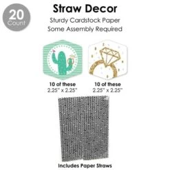 Big Dot Of Happiness Final Fiesta - Last Fiesta Bachelorette Party Favors And Cupcake Kit - Fabulous Favor Party Pack - 100 Pieces -Party Planers Store GUEST cc6b807d eff6 4963 8033 4db4023c114e