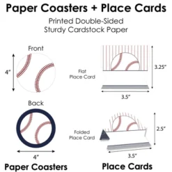 Big Dot Of Happiness Batter Up - Baseball - Baby Shower Or Birthday Party Paper Charger & Table Decorations Chargerific Kit For 8 -Party Planers Store GUEST cc9a140c 7609 4873 b079 bb752a49073d