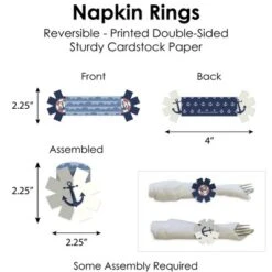 Big Dot Of Happiness Ahoy - Nautical - Baby Shower Or Birthday Party Paper Charger & Table Decorations Chargerific Kit For 8 -Party Planers Store GUEST cde6be19 fa73 4999 b4b8 73e28754fe92