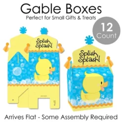 Big Dot Of Happiness Ducky Duck - Treat Box Party Favors - Baby Shower Or Birthday Party Goodie Gable Boxes - Set Of 12 -Party Planers Store GUEST ce74666a c18c 41a0 bb2a c5f53256b77c