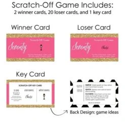 Big Dot Of Happiness Chic 70th Birthday - Pink And Gold - Birthday Party Game Scratch Off Cards - 22 Count 8 Big Dot Of Happiness Chic 70th Birthday - Pink And Gold - Birthday Party Game Scratch Off Cards - 22 Count -Party Planers Store GUEST ce827ed9 3da8 4a74 a975 60f842379bef