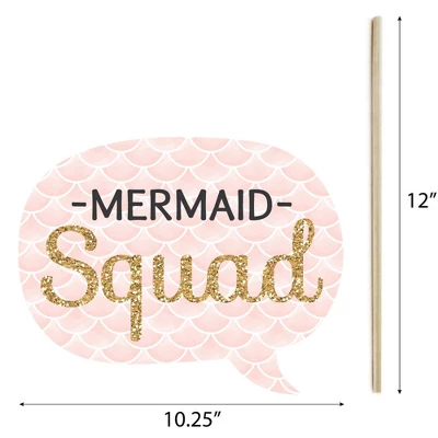 Big Dot Of Happiness Trading The Tail For A Veil - Mermaid Bachelorette Party Or Bridal Shower Photo Booth Props Kit - 20 Count 6 Big Dot Of Happiness Trading The Tail For A Veil - Mermaid Bachelorette Party Or Bridal Shower Photo Booth Props Kit - 20 Count - Image 4