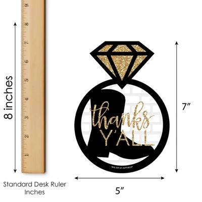 Big Dot Of Happiness Nash Bash - Shaped Thank You Cards - Nashville Bachelorette Party Thank You Note Cards With Envelopes - Set Of 12 6 Big Dot Of Happiness Nash Bash - Shaped Thank You Cards - Nashville Bachelorette Party Thank You Note Cards With Envelopes - Set Of 12 - Image 4