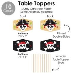 Big Dot Of Happiness Pirate Ship Adventures - Skull Birthday Party Supplies Decoration Kit - Decor Galore Party Pack - 51 Pieces -Party Planers Store GUEST d03b9166 6aa2 4022 9de0 b116567a634c