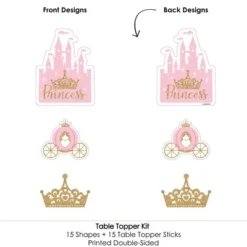 Big Dot Of Happiness Little Princess Crown - Pink And Gold Princess Baby Shower Or Birthday Party Centerpiece Sticks - Table Toppers - Set Of 15 -Party Planers Store GUEST d1b1476a bbcf 4a3a 9082 361bbd52cd18