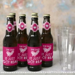 Big Dot Of Happiness Bride-To-Be - Bridal Shower & Classy Bachelorette Party Decorations For Women - 6 Beer Bottle Label Stickers And 1 Carrier -Party Planers Store GUEST d1d85046 a04f 4d34 887a 2a6235312943