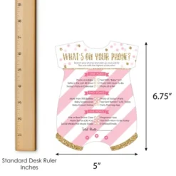 Big Dot Of Happiness Little Princess Crown - 2-in-1 Pink And Gold Princess Baby Shower Cards - Activity Duo Games - Set Of 20 -Party Planers Store GUEST d1dbb2da 757d 4fb5 82c9 602959eb43d4