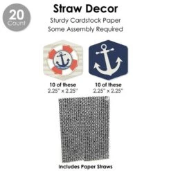 Big Dot Of Happiness Ahoy - Nautical - Baby Shower Or Birthday Party Favors And Cupcake Kit - Fabulous Favor Party Pack - 100 Pieces -Party Planers Store GUEST d266baac 3668 44f2 ad6c 04d269280a74