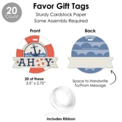 Big Dot Of Happiness Ahoy - Nautical - Baby Shower Or Birthday Party Favors And Cupcake Kit - Fabulous Favor Party Pack - 100 Pieces -Party Planers Store GUEST d28bb581 dff1 4344 b0ed 584ae93ccb49