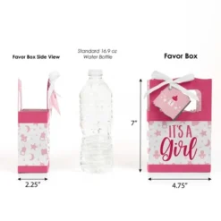 Big Dot Of Happiness It's A Girl - Pink Baby Shower Favor Boxes - Set Of 12