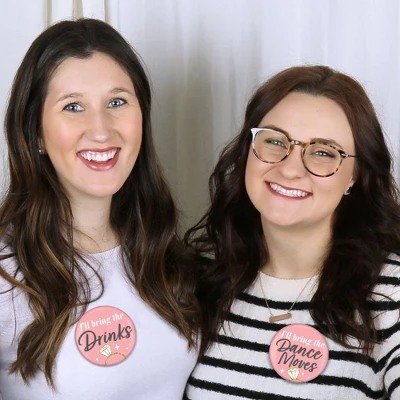 Big Dot Of Happiness I'll Bring The Bling - 3 Inch Pink And Gold Bachelorette Party Badge - Pinback Buttons - Set Of 8 5 Big Dot Of Happiness I'll Bring The Bling - 3 Inch Pink And Gold Bachelorette Party Badge - Pinback Buttons - Set Of 8 - Image 3