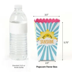 Big Dot Of Happiness You Are My Sunshine - Baby Shower Or Birthday Party Favor Popcorn Treat Boxes - Set Of 12
