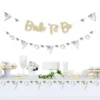 Big Dot Of Happiness Boho Botanical Bride - Bridal Shower & Wedding Party - 36 Banner Cutouts & No-Mess Real Gold Glitter Bride-To-Be Banner Letters