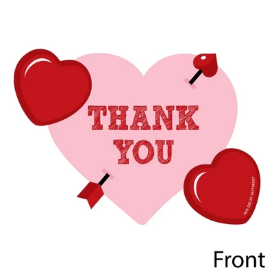 Big Dot Of Happiness Conversation Hearts - Shaped Thank You Cards - Valentine's Day Party Thank You Note Cards With Envelopes - Set Of 12 4 Big Dot Of Happiness Conversation Hearts - Shaped Thank You Cards - Valentine's Day Party Thank You Note Cards With Envelopes - Set Of 12 - Image 2