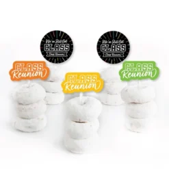 Big Dot Of Happiness Still Got Class - Dessert Cupcake Toppers - High School Reunion Party Clear Treat Picks - Set Of 24